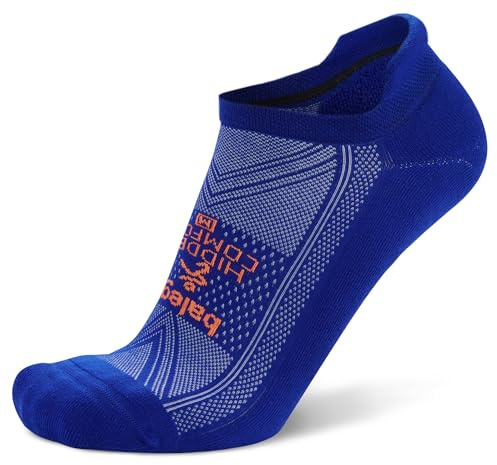 Balega Hidden Comfort Performance No Show Athletic Running Socks for Men and Women (1 Pair), Neon Blue, Medium
