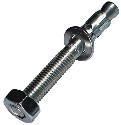 5x Lumonic Ancre lourde M10x80mm | ancrage à clavette de haute qualité galvanisé | Montage traversant, IMMÉDIATEMENT RÉSILIENT | Ancrage dans le béton, A