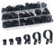 R-Klammern, Nylon, Schraubenmontage, Kabelklemme, für Kabelmanagement, Schwarz, 200 Stück