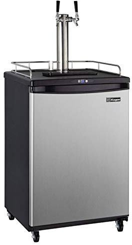 Kegco Keg Dispenser, Two Faucet, Stainless Steel