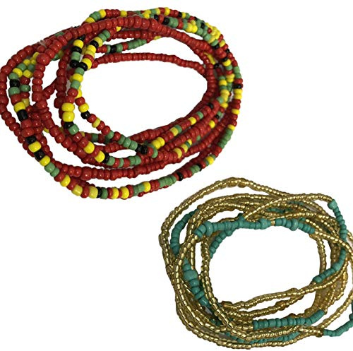 perle Perles Du Ventre, Couleur Chaîne, Africaines, Taille Élastique Cordes, Bijoux D'été