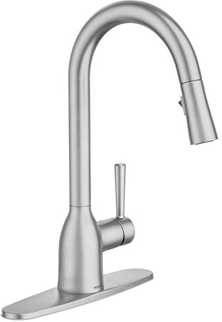 Moen 87233SRS Adler One-Handle High Arc Pulldown Kitchen Faucet, Spot Resist Stainless