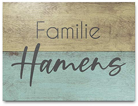 Namensschilder personalisiert aus echtem Holz | als Familienschild - Haustürschild - Briefkastenschild mit einzigartiger Note