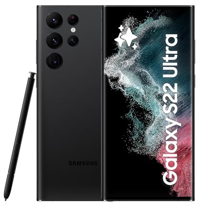 Samsung Galaxy S22 Ultra, Android Smartphone, 6,8 Zoll Dynamic AMOLED Display, 5.000 mAh Akku, 128 GB/8 GB RAM, Phantom Black, inkl. 36 Monate Herstellergarantie [Exklusiv bei Amazon]