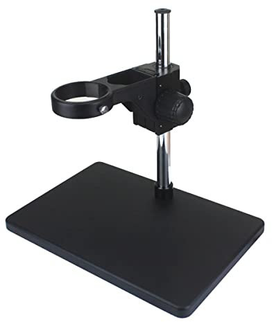 ZTBH Mikroskop-Zubehör-Kit Stereomikroskop mit großer Größe, Einstellbarer Standfokussierklammer Mikroskopische Objektträger (Color : 76mmx25mm Black)