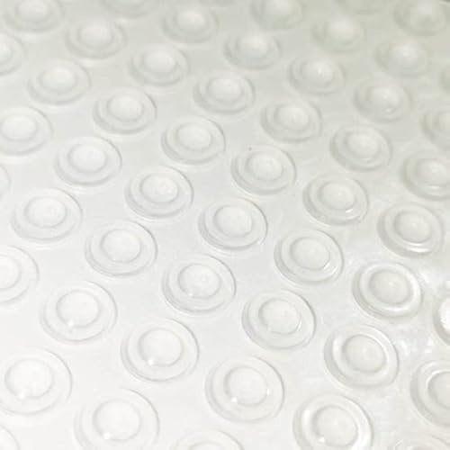 Transparente Pieds Adhésifs, Tampon Caoutchouc Transparent Pieds, Butées de Protection en Caoutchouc pour Portes de Placard, Cuisine, Bureau pour Couper Le Son,Bosse (diamètre 8 * 2.5MM) 100 Grains