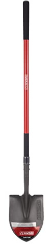 Radius Garden 58-in Long Handle Round-Point Shovel, Steel Shaft, Steel