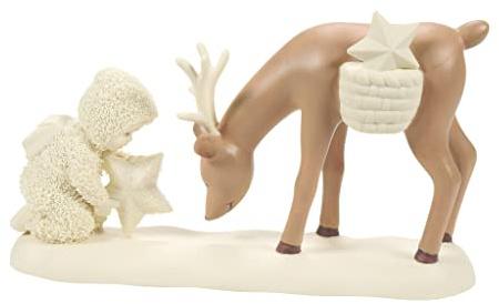 Department 56 Snowbabies Christmas Memories Starshine Reindeer Figurine, 3.94 Inch, Multicolor