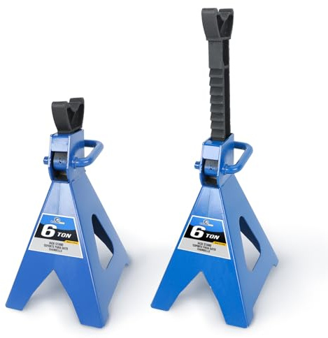 6 Ton (12,000 LBs) Automotive Jack Stands,Heavy Duty Steel Car Lifting Stand for Garages,Repair Shops,Adjustable Height 14.6- 24,1 Pair