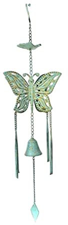 ZAEGO Carillon à Vent de Jardin Rétro Créatif en Fer Forgé Carillons Éoliens Décoration De La Maison Jardin Villa Balcon Bijoux Pendentif Décoration Carillons Éoliens de Vent Extérieurs (Size : D)