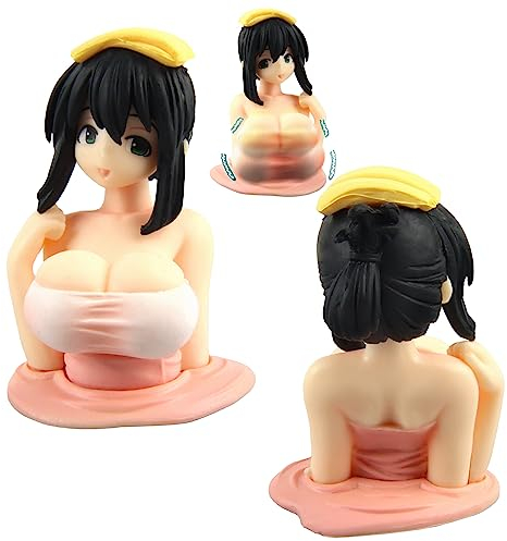 Waldspring Kanako Chest Shaking Ornaments 2Pcs, Wackelfigur, 2Pcs Anime Figur Model, Collection Theme Anime Model Cartoon Charakter Statue Actionfiguren Sammlung für Desktop Dekoration