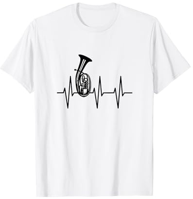 Tenorhorn Herzschlag Herzfrequenz - Blasinstrument Geschenk T-Shirt