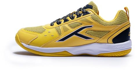 HUNDRED Raze - Scarpe da badminton (non marcatura), perfette anche per squash, ping pong, pallavolo, basket e sport al chiuso, leggere e resistenti, con cuscinetto a X, suola con presa attiva,