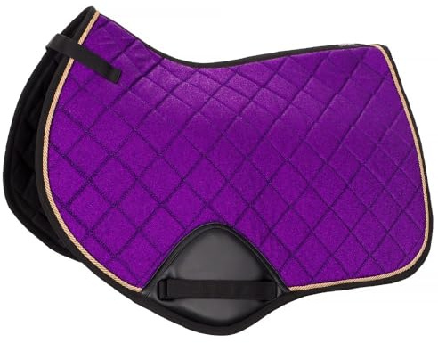 Start Seville - Sottosella per cavalli, sottosella per cavallo, sottosella barocco, con cordoncino decorativo, mantovana a sangue caldo, per dressage (DR) e versatilità (VS) (viola, versatilità)