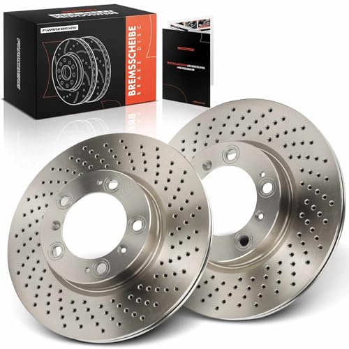 Frankberg Bremsscheibensatz inkl. 2x Bremsscheiben Vorne Belüftet Ø318mm Kompatibel mit 911 Cabriolet 996 911 996 B.o.x.s.t.e.r 986 Replace# 99635140601, 99635140502