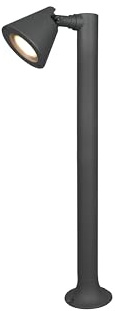 lightling Pfosten Katrin, Wegeleuchte Außenlampe aus Druckguss Aluminium, IP44 Outdoor, exkl. 1 x GU10 max. 5W, Höhe 60 cm, Breite 10 cm, Anthrazit