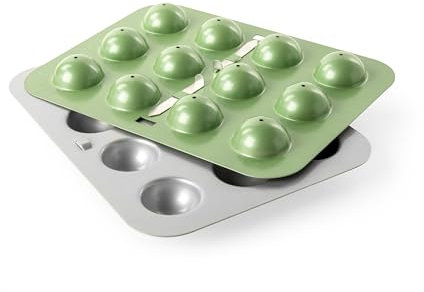 Nordic Ware Formed Donut Hole and Cake Pop Pan, Aurora Green