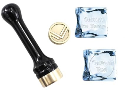 gawysbm Timbro personalizzato per cubetti di ghiaccio, timbro per ghiaccio personalizzato con metallo per creare un design unico per il marchio del ghiaccio, ideale per feste, eventi e bevande