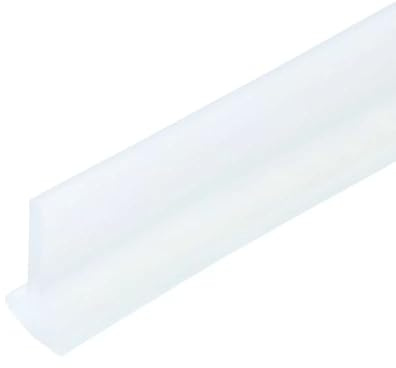 ACESOME 47Inch Shower Splash Guard Strip, Self-Adhesive Wet Room Floor Barrier, Silicone Door Threshold Water Dam, Floor Water Barrier Sealant Strip, Water Stopper, Transparent
