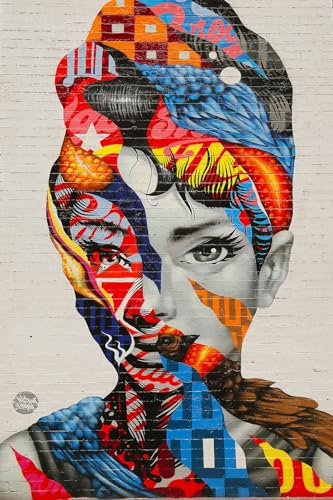 Cuadro street art face femme speechless – Made in France – Cuadro de cristal acrílico 80 x 120