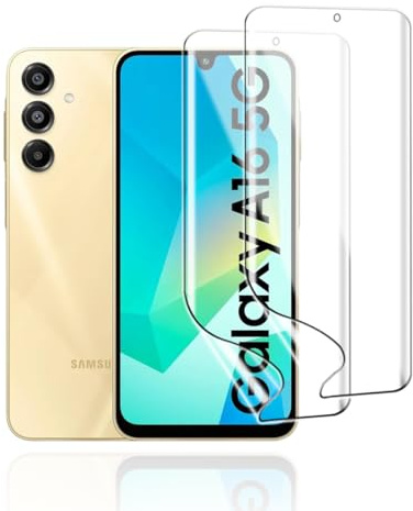 KoasVonson [2 Pièces Film Protection Écran pour Samsung Galaxy A16, Hydrogel Flexible Haute Définition, Couverture Complète 3D, Compatible avec Empreinte Digitale, Auto-Réparation TPU