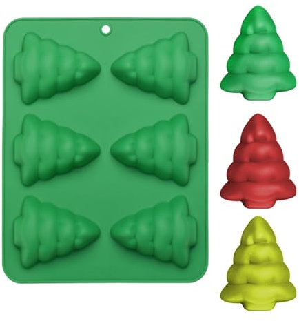 Stampini Per Caramelle Natalizie Stampo in Silicone a 6 Cavità per Gomme