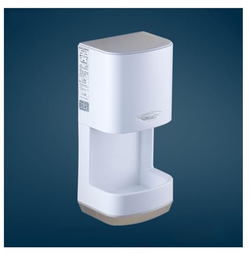 XINFULI Sèche-Mains, Sèche-Mains à Induction Automatique 1200W Mural à Grande Vitesse soufflant téléphone Portable sèche-Linge de Salle de Bain avec sèche-bac à Eau,Ultra économe en énergie(Blanc)