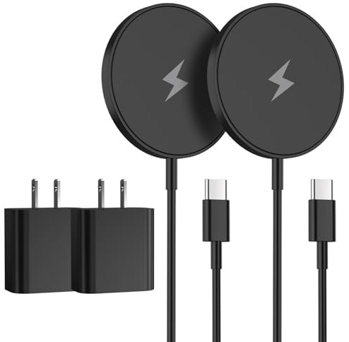 Magnetic Wireless Charger iPhone,6FT Charger for Apple MagSafe Charger 2Pack Fast Wireless Charging Pad for iPhone 16 Pro Max/16 Pro/16 Plus/15 ProMax/15/14/13/12/AirPods 3/2/Pro Mag-Safe Charging Pad