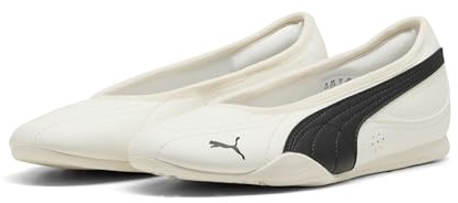 PUMA Catch Soleil - Tenis de Bailarina para Mujer, Color Blanco cálido y Negro, Talla 5 de Reino Unido, Blanco cálido Puma Negro, 38 EU