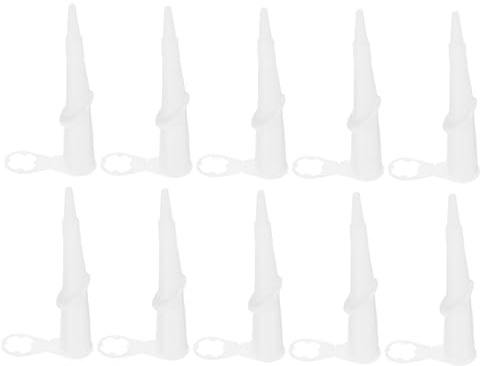 Alipis Lot de 10 Embouts pour Joint Silicone, Buse Coudée à Ouverture Filetée, Flexible et Précise pour Calfeutrage, Positionnement Facile