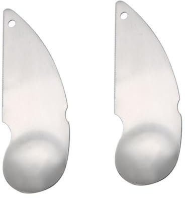 Ipetboom 2piezas Cuchara De Kiwi De Acero Inoxidable Pelador Para Fruta Utensilio De Cocina Para Cortar Kiwi y Aguacate