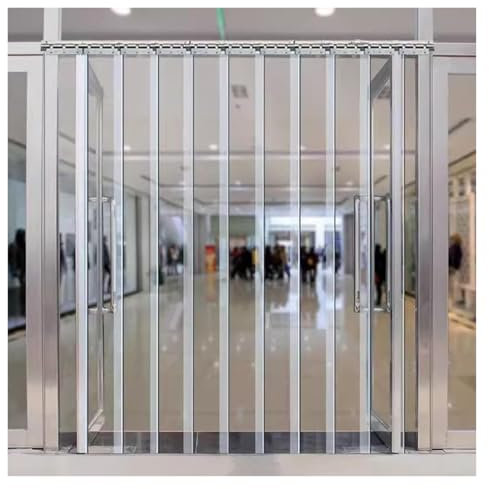 PVC-Streifenvorhang für Gefrierzimmer, wasserdichter staubdichter Kunststoff-Vinyl-Türvorhang, ideal für Lagerwerkstätten