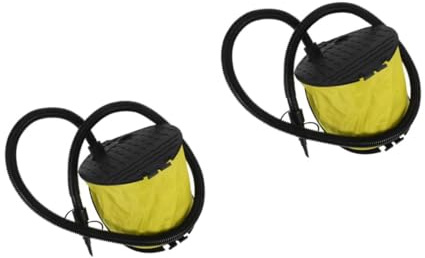 MAGICLULU 2 Stück Blasebalg Fußpumpe mit Adaptern Tragbare Luftpumpe für Camping Luftbett Yoga Ball Aufblasbare Matratzen und Kissen Schnelles Aufpumpen und Ablassen ohne Strom