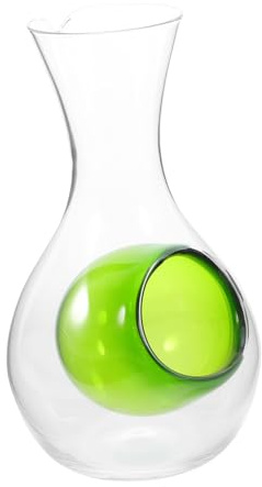 Mobestech Glass Wine Cooler Carafe for Parties Individual Serving Cold Decanter Wine Holder Beverage Dispenser for Gatherings