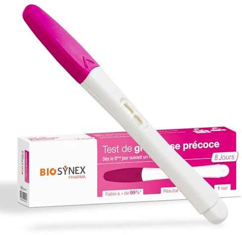 BIOSYNEX - Test de Grossesse Ultra Précoce - Efficace dès 8 Jours Après un Rapport - 1 Test