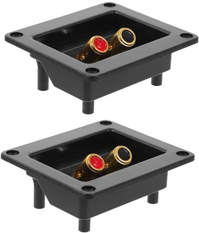 MOLUCKFU 2 pezzi Terminali per Casse Acustiche Morsettiera Quadrata per Subwoofer Connettori Professionali per Altoparlanti Facile Installazione per Impianti Audio Domestici e Palchi