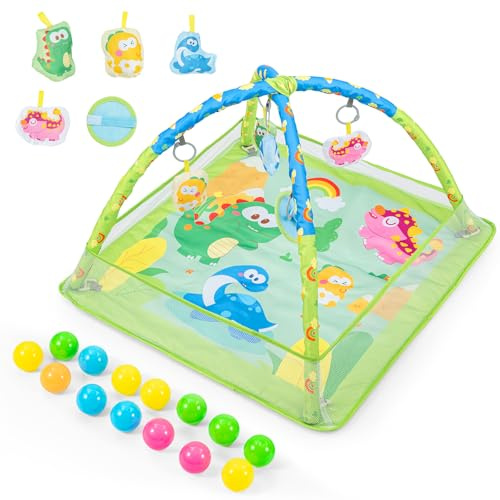 Baby Play Gym & Activity Mat Sensory Toys, Arch, Playmat for Newborns & Infants (0-36 Months) (Dinosaur)