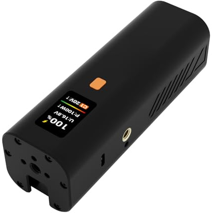 ERYUE Poignée de Batterie Portable avec état de Charge en Temps Réel pour L'éclairage L'appareil Photo, Poignée d'alimentation D Tap pour la Photographie en Extérieur