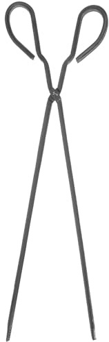 Levemolo Pinze per Caminetti in Ferro Resistenti da 50 Cm, Pinze Lunghe Antiscivolo per Carbone e Fuochi Aperti, Raccoglitrice di Carbone Multifunzione per Barbecue e Campeggio