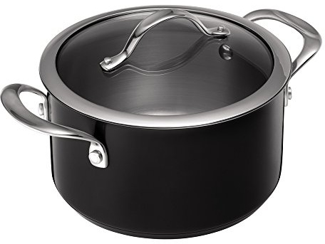 Kuhn Rikon 24 cm 5.5 Litre Stainless Steel Colori Casserole, Black
