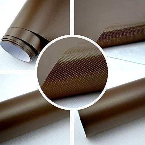 TipTopCarbon 6,57€/m² Autofolie Matt Braun 2m x 1,52m Auto Folie mit Luftkanälen 3D Flex