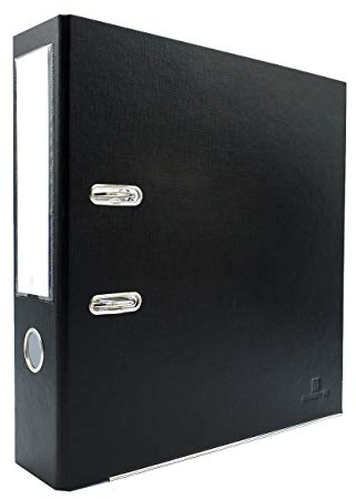 Bindertek 2-Ring Premium Lever Arch Binder - Black, 3 Spine Width, 525 Sheet Capacity, 2.5 Rings, Linen-Textured Covers, Steel Reinforced Edges, Spine Label Included