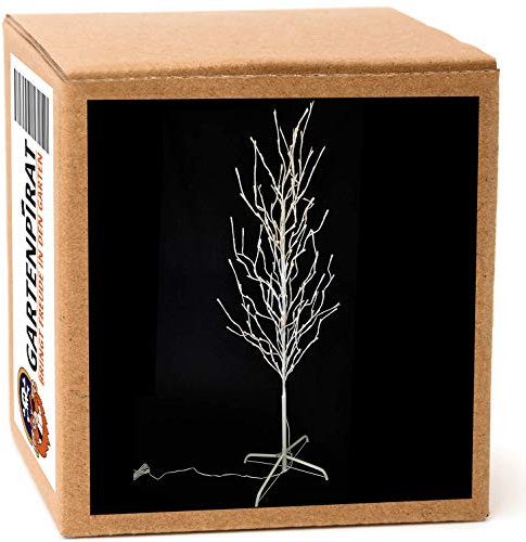 Gartenpirat LED-Baum Birke weiß 160 cm hoch 200 Lampen warmweiß Lichterbaum innen außen