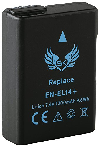 SK Akku Ersatz für Nikon EN-EL14 | 1300mAh | EN-EL14A für Nikon D3100 D3300 D3400 D3500 D5100 D5200 D5300 D5500 D5600 DF // CoolPix P7000 P7700 P7800