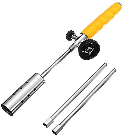 EsportsMJJ Butano Bruciatore A Gas Accensione Torcia Lanciafiamme Killer Weed Con 2 Poli Di Prolunga In Acciaio Inox