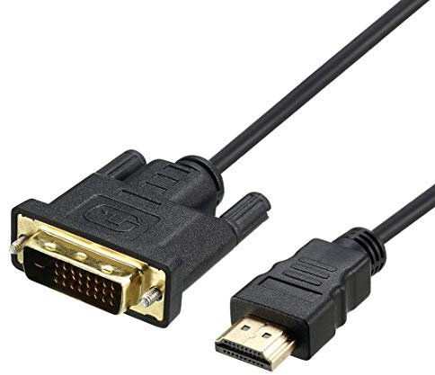 N/A - Cavo da HDMI a DVI maschio a 24,1 cavo adattatore maschio 10ft 3 metri nero per proiettore DVD HDTV