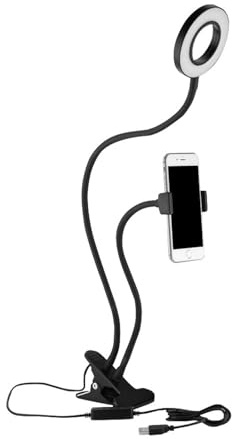 Anneau Lumineux pour Selfies avec Support de Téléphone Portable pour Streaming en Direct / Maquillage Intensité Variable Bras Rotatif à 360 Degrés Eclairage Annulaire Selfie