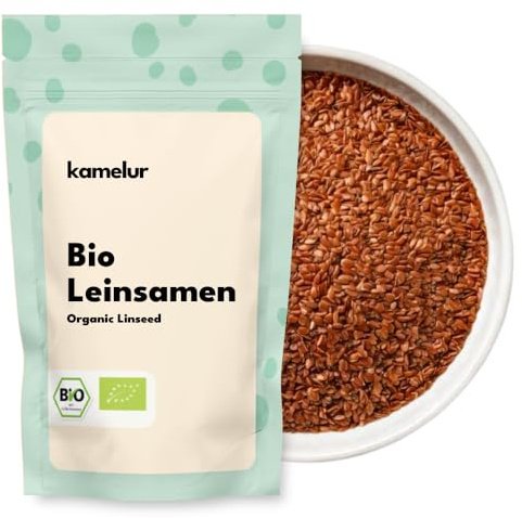 500g de graines de lin BIO entières - graines de lin brunes BIO sans additifs - graines de lin en emballage biodégradable