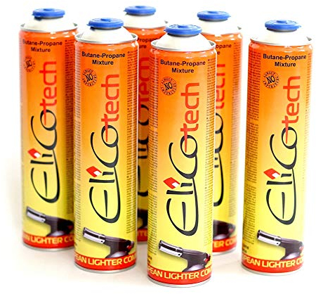 SMH LINE® 6x 600ml Universal Gaskartusche f. Camping Gaskocher Unkrautbrenner Gasbrenner Propan Butan 7/16 Eurogewinde