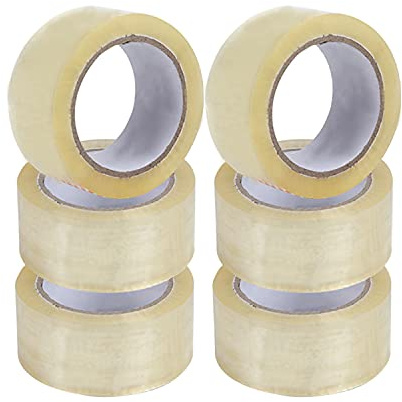 Cinta de embalaje transparente 48 mm x 150 m - Cinta adhesiva para cajas y paquetes (6 unidades)